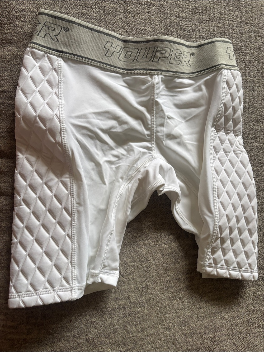 🥎Kids White softball Padded Compression sliding Shorts